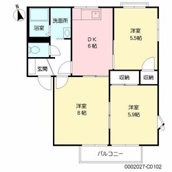 ブルーテの丘C棟の物件間取画像